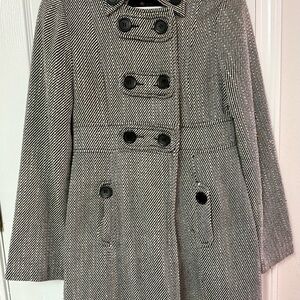 Jack by BB Dakota Black and White Trench Coat